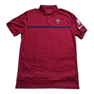 Nike Dri Fit Cleveland Cavaliers Burgundy/Navy Polo Mens Medium, NWT
